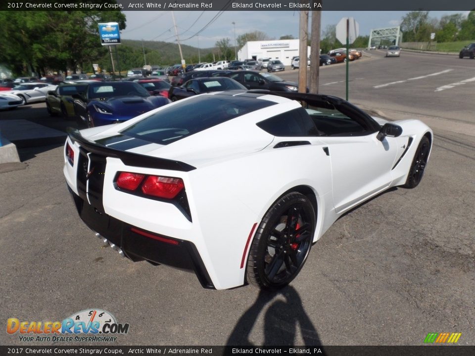 2017 Chevrolet Corvette Stingray Coupe Arctic White / Adrenaline Red Photo #7