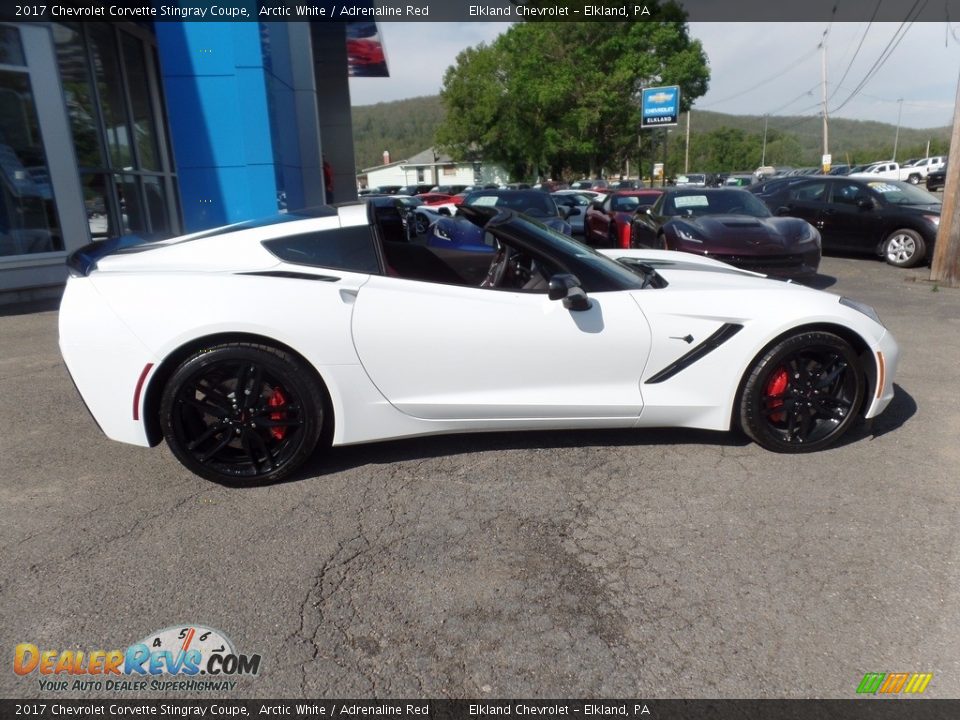 2017 Chevrolet Corvette Stingray Coupe Arctic White / Adrenaline Red Photo #8