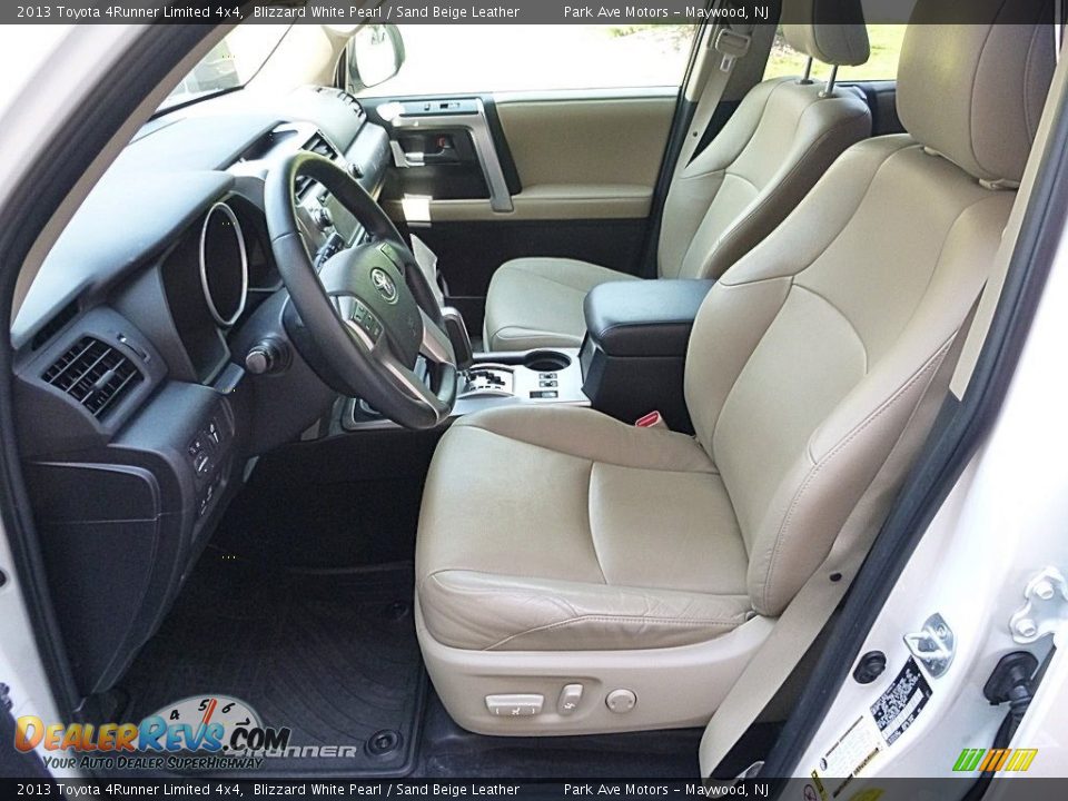 2013 Toyota 4Runner Limited 4x4 Blizzard White Pearl / Sand Beige Leather Photo #12