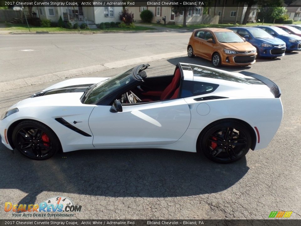 2017 Chevrolet Corvette Stingray Coupe Arctic White / Adrenaline Red Photo #9