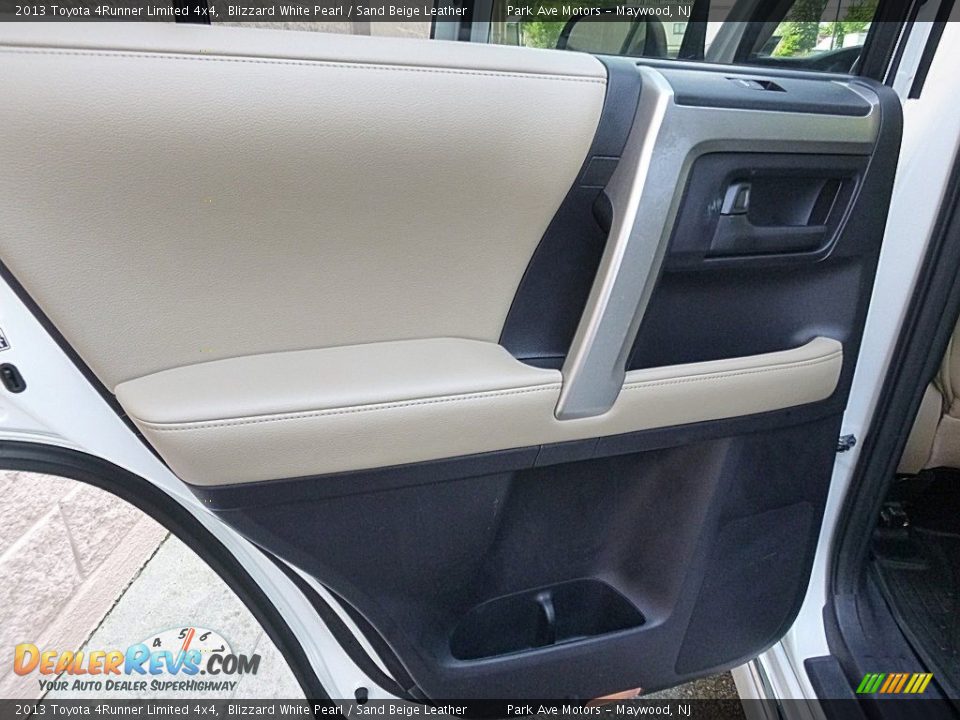 2013 Toyota 4Runner Limited 4x4 Blizzard White Pearl / Sand Beige Leather Photo #14
