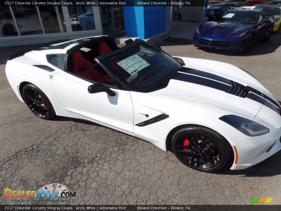 2017 Chevrolet Corvette Stingray Coupe Arctic White / Adrenaline Red Photo #10