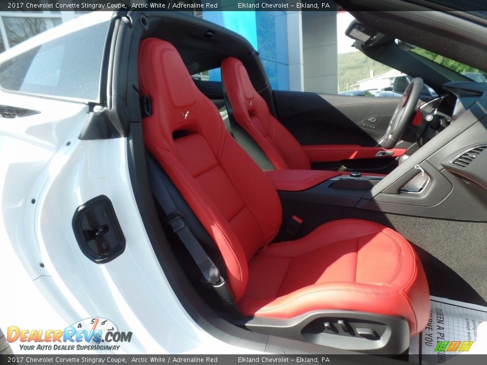 2017 Chevrolet Corvette Stingray Coupe Arctic White / Adrenaline Red Photo #12
