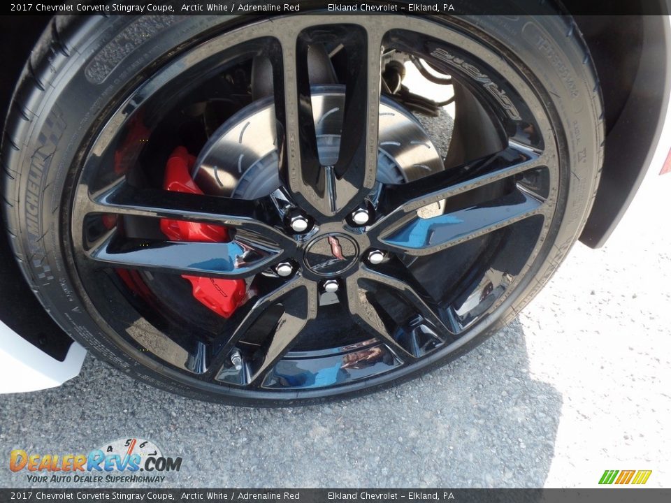 2017 Chevrolet Corvette Stingray Coupe Arctic White / Adrenaline Red Photo #14