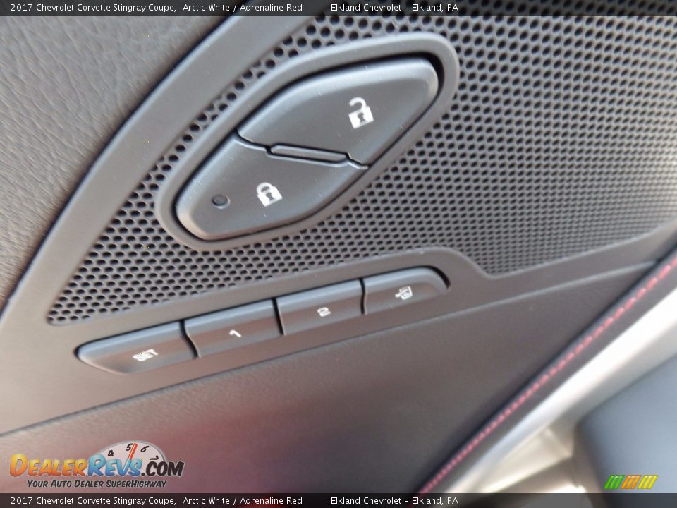 2017 Chevrolet Corvette Stingray Coupe Arctic White / Adrenaline Red Photo #16