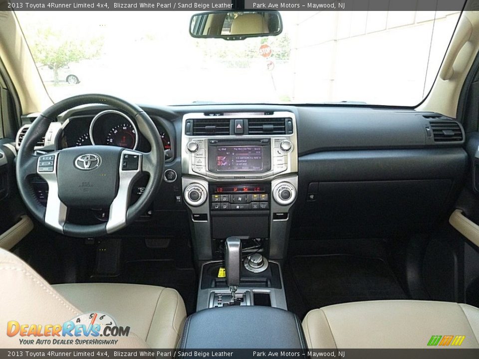 2013 Toyota 4Runner Limited 4x4 Blizzard White Pearl / Sand Beige Leather Photo #30