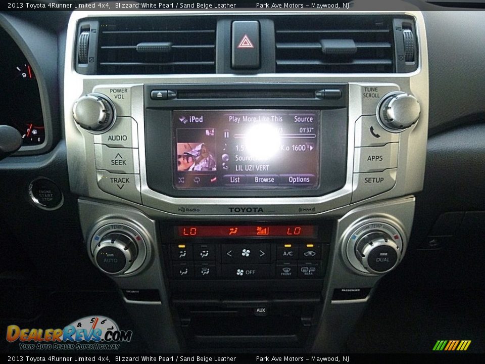 2013 Toyota 4Runner Limited 4x4 Blizzard White Pearl / Sand Beige Leather Photo #35
