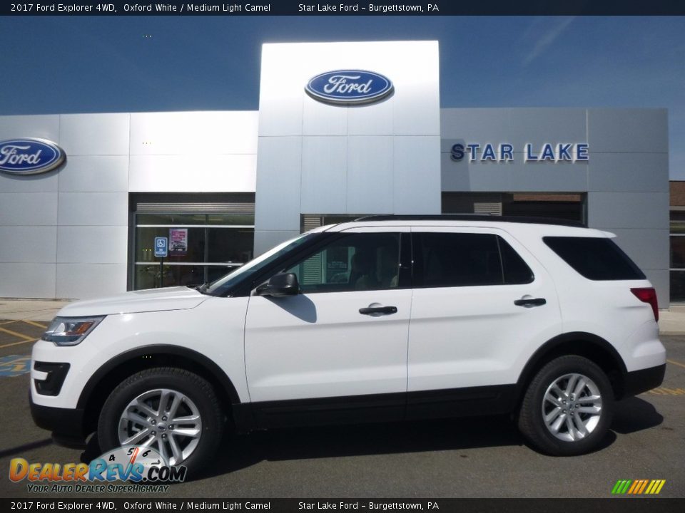2017 Ford Explorer 4WD Oxford White / Medium Light Camel Photo #1