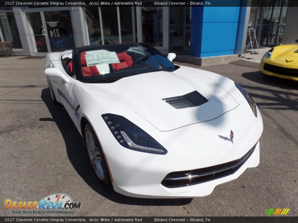 2017 Chevrolet Corvette Stingray Convertible Arctic White / Adrenaline Red Photo #1