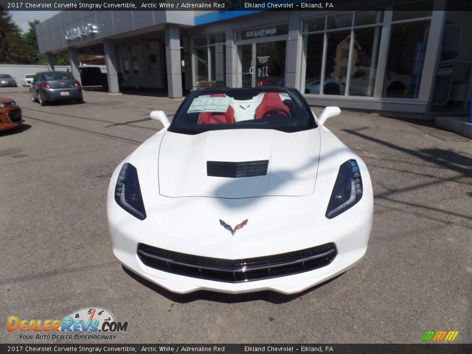 2017 Chevrolet Corvette Stingray Convertible Arctic White / Adrenaline Red Photo #2