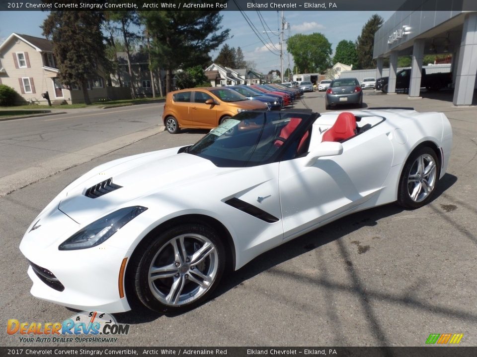 2017 Chevrolet Corvette Stingray Convertible Arctic White / Adrenaline Red Photo #3