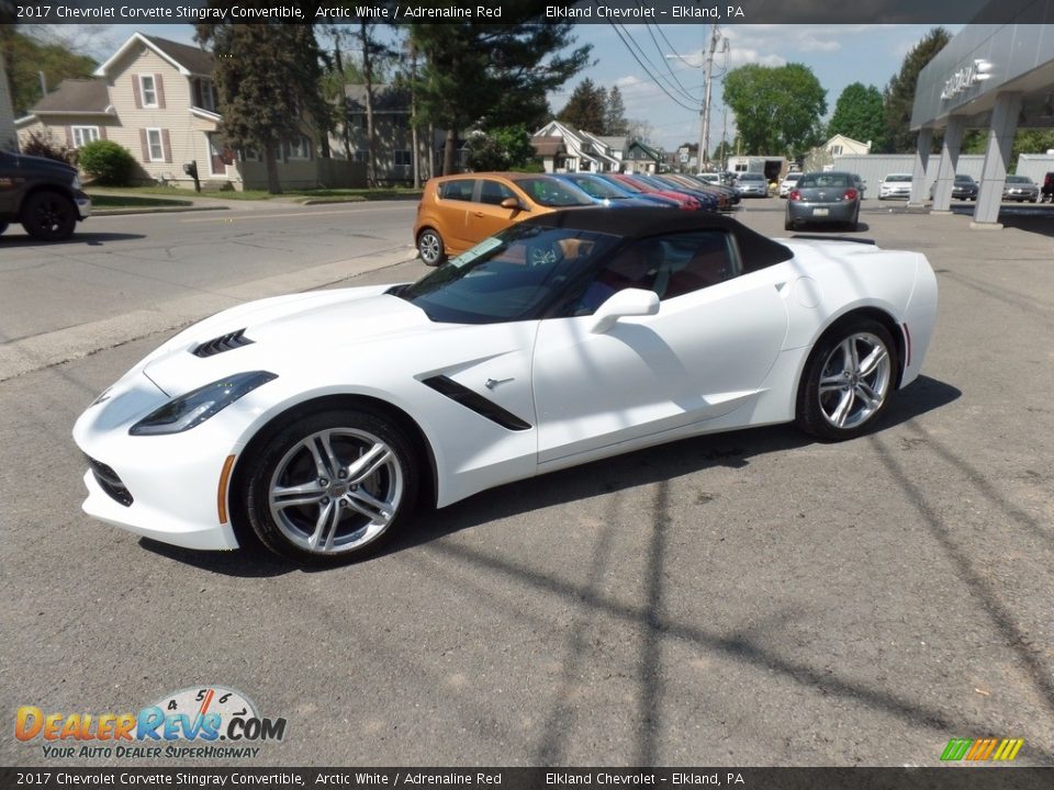2017 Chevrolet Corvette Stingray Convertible Arctic White / Adrenaline Red Photo #4