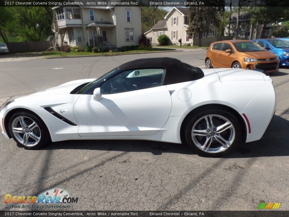 2017 Chevrolet Corvette Stingray Convertible Arctic White / Adrenaline Red Photo #6