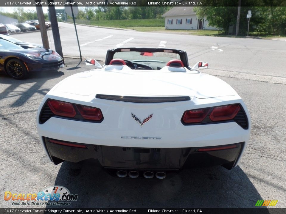 2017 Chevrolet Corvette Stingray Convertible Arctic White / Adrenaline Red Photo #8