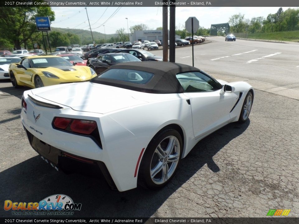 2017 Chevrolet Corvette Stingray Convertible Arctic White / Adrenaline Red Photo #9