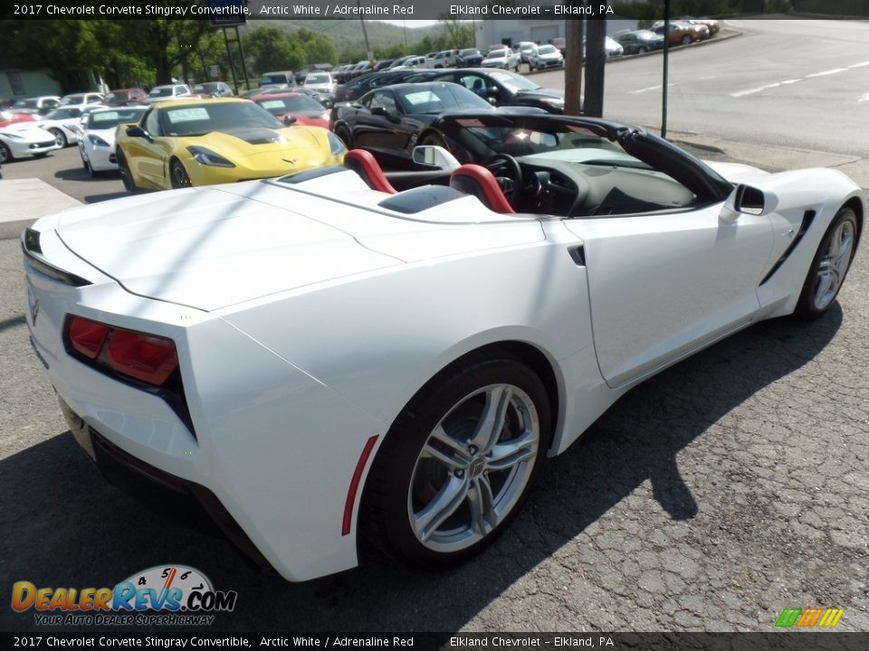 2017 Chevrolet Corvette Stingray Convertible Arctic White / Adrenaline Red Photo #10