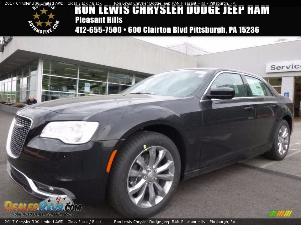 2017 Chrysler 300 Limited AWD Gloss Black / Black Photo #1