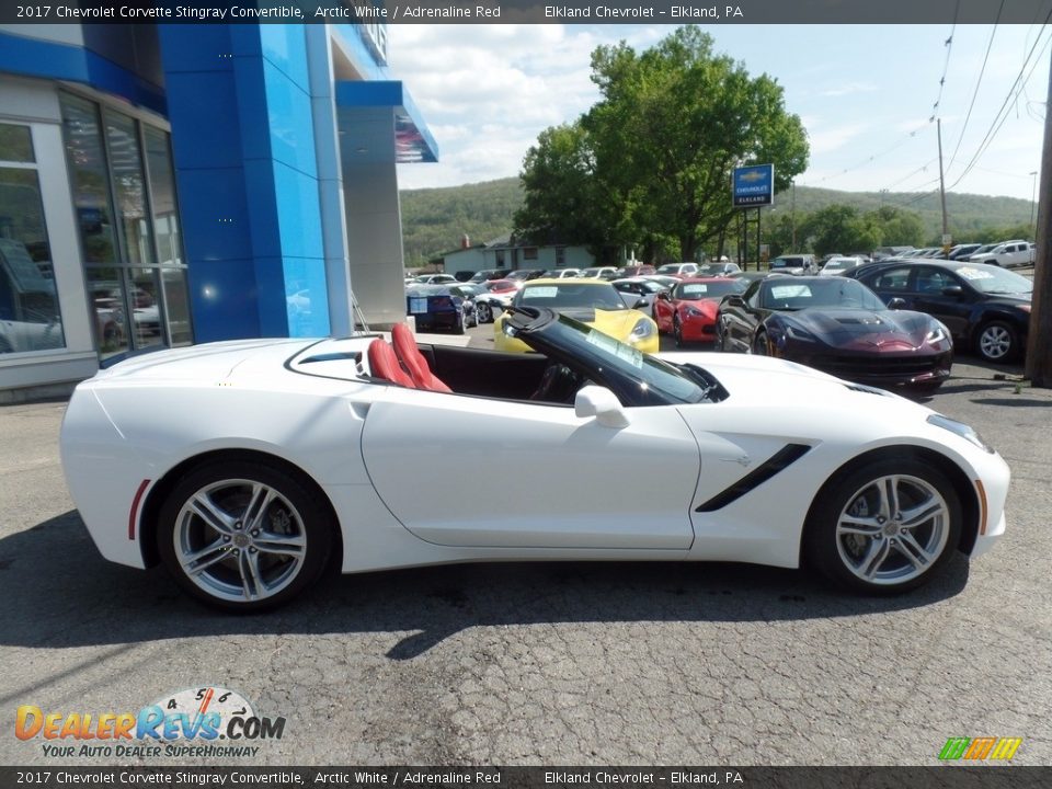 2017 Chevrolet Corvette Stingray Convertible Arctic White / Adrenaline Red Photo #11