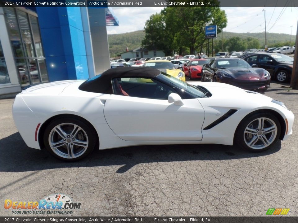 2017 Chevrolet Corvette Stingray Convertible Arctic White / Adrenaline Red Photo #12