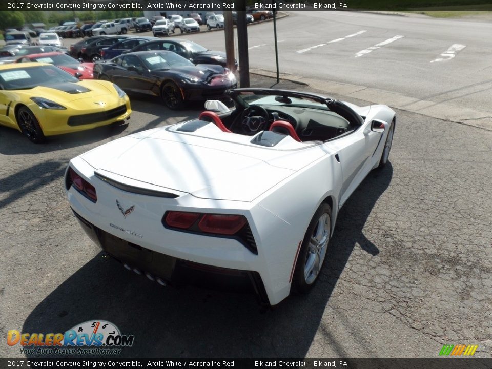 2017 Chevrolet Corvette Stingray Convertible Arctic White / Adrenaline Red Photo #14