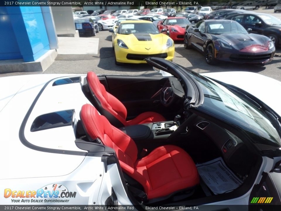 2017 Chevrolet Corvette Stingray Convertible Arctic White / Adrenaline Red Photo #15