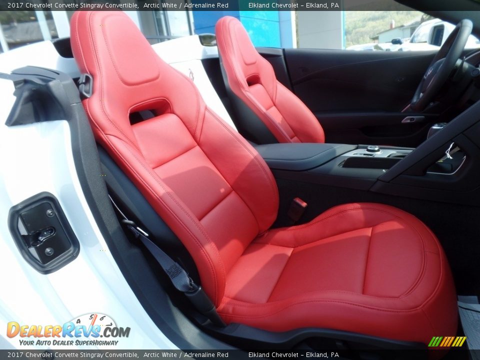 2017 Chevrolet Corvette Stingray Convertible Arctic White / Adrenaline Red Photo #16