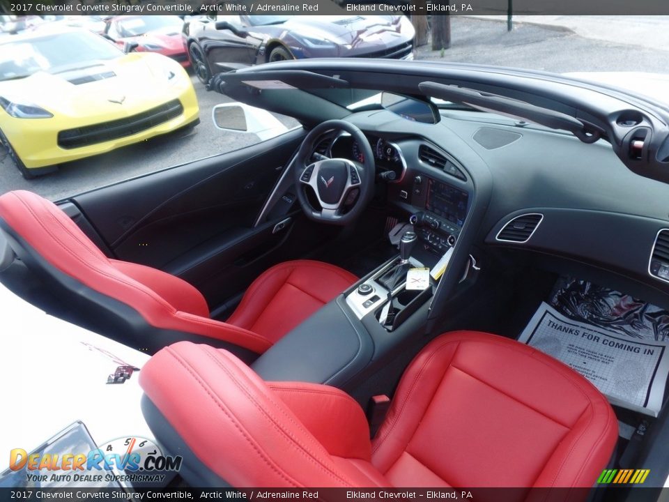 2017 Chevrolet Corvette Stingray Convertible Arctic White / Adrenaline Red Photo #17