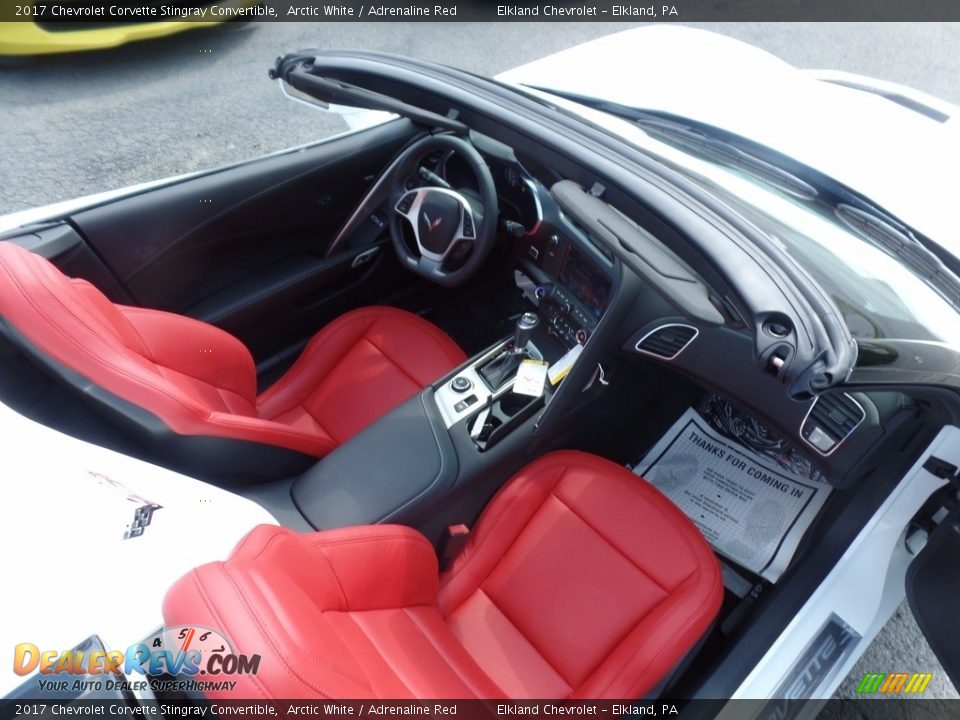 2017 Chevrolet Corvette Stingray Convertible Arctic White / Adrenaline Red Photo #18