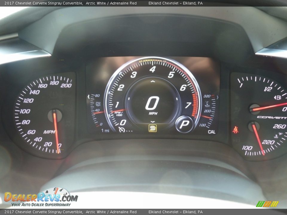 2017 Chevrolet Corvette Stingray Convertible Arctic White / Adrenaline Red Photo #20