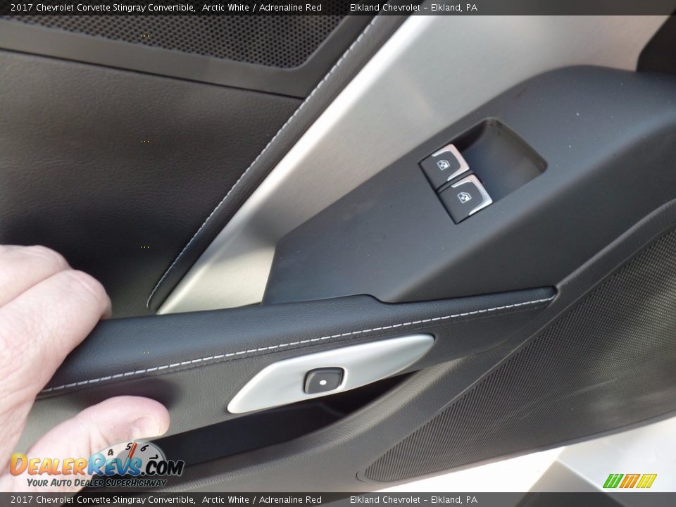 2017 Chevrolet Corvette Stingray Convertible Arctic White / Adrenaline Red Photo #23