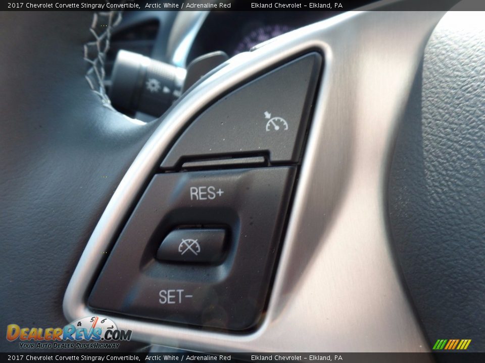 2017 Chevrolet Corvette Stingray Convertible Arctic White / Adrenaline Red Photo #24