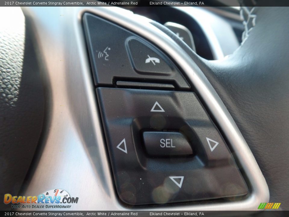 2017 Chevrolet Corvette Stingray Convertible Arctic White / Adrenaline Red Photo #25