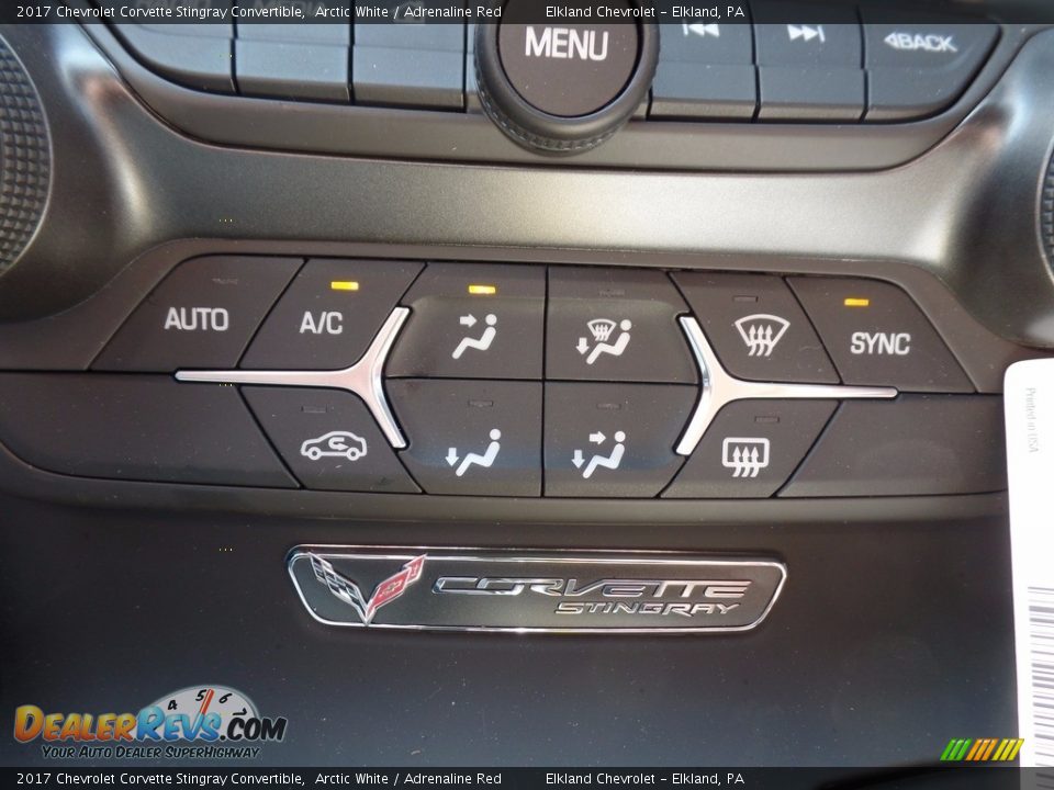 2017 Chevrolet Corvette Stingray Convertible Arctic White / Adrenaline Red Photo #32