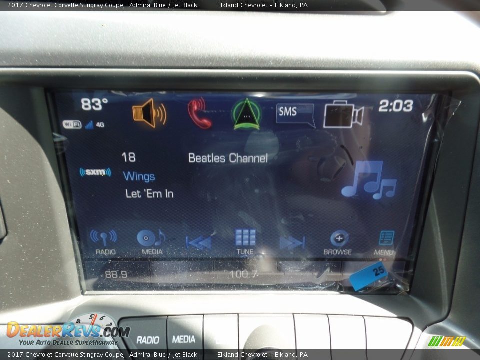 2017 Chevrolet Corvette Stingray Coupe Admiral Blue / Jet Black Photo #28