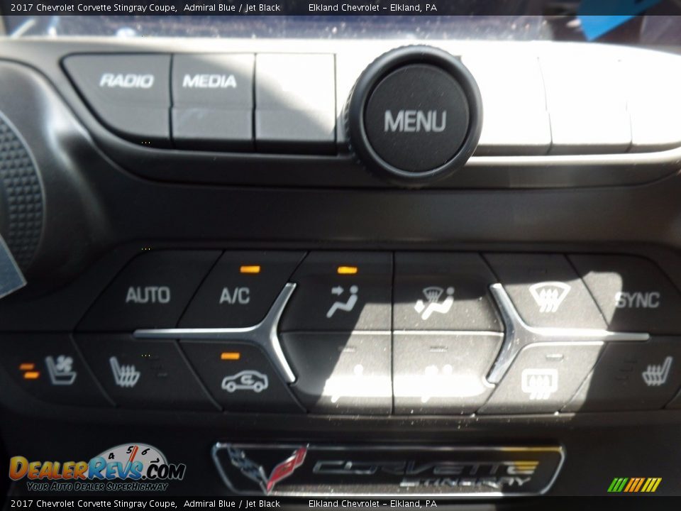 2017 Chevrolet Corvette Stingray Coupe Admiral Blue / Jet Black Photo #34