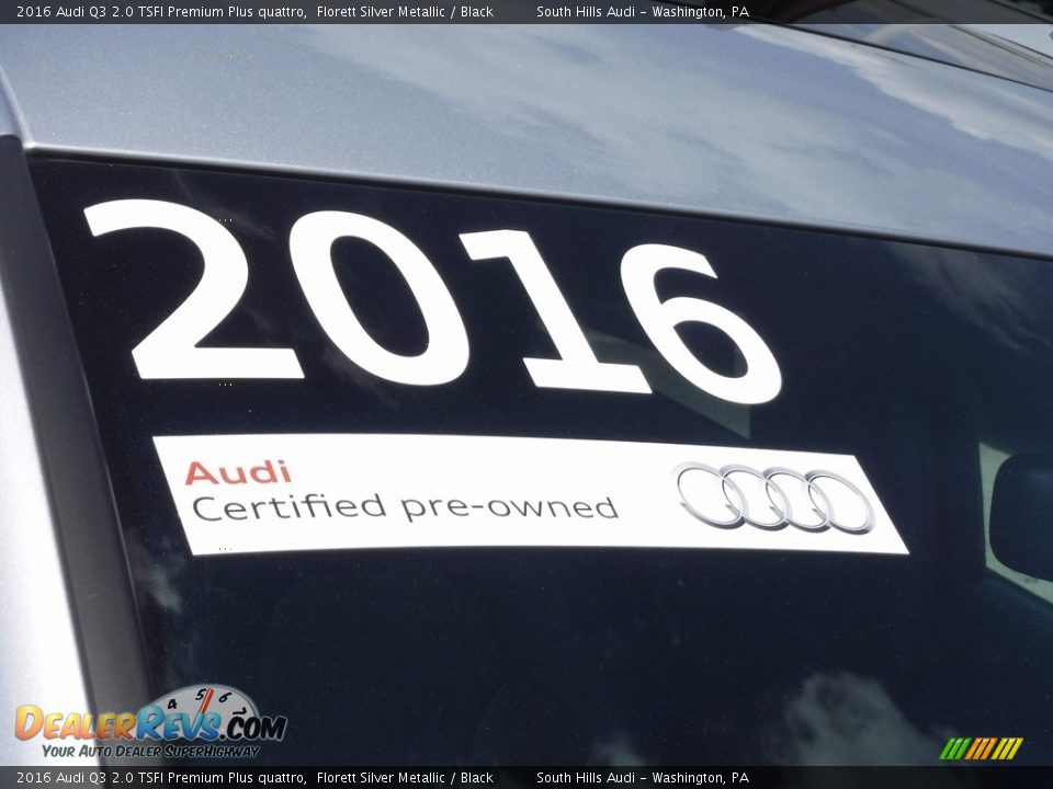 2016 Audi Q3 2.0 TSFI Premium Plus quattro Florett Silver Metallic / Black Photo #11