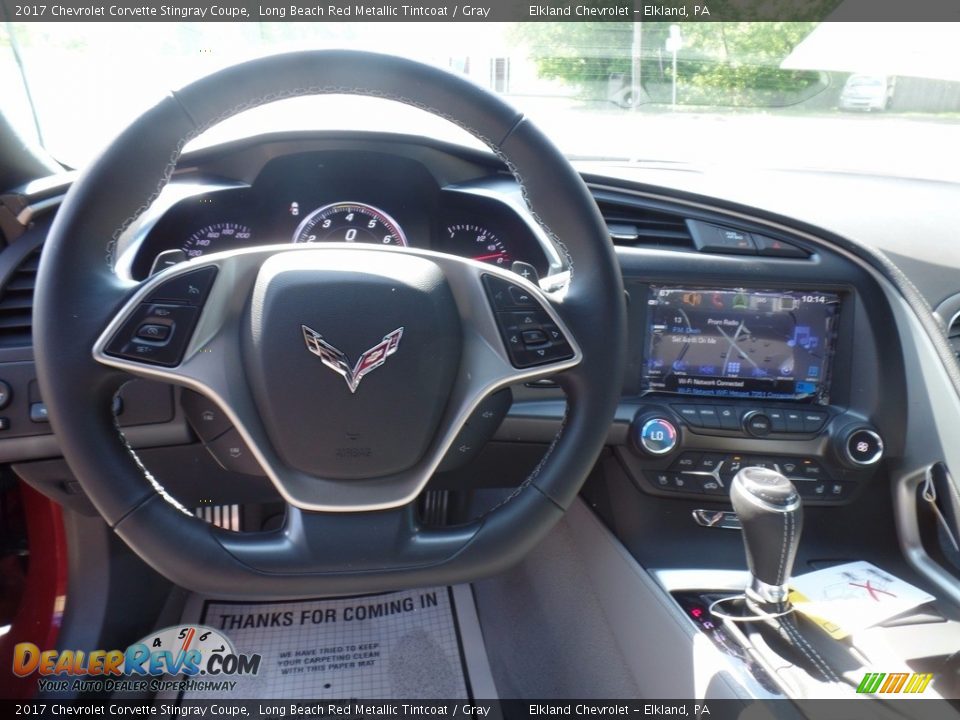 2017 Chevrolet Corvette Stingray Coupe Long Beach Red Metallic Tintcoat / Gray Photo #26