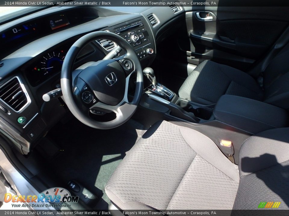 2014 Honda Civic LX Sedan Alabaster Silver Metallic / Black Photo #20
