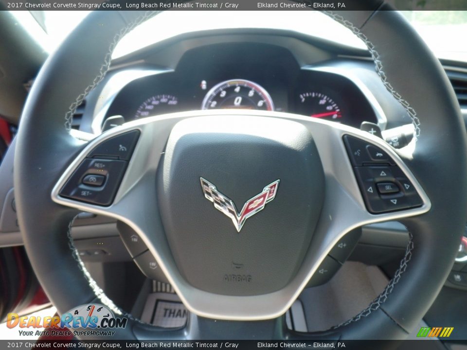 2017 Chevrolet Corvette Stingray Coupe Long Beach Red Metallic Tintcoat / Gray Photo #27