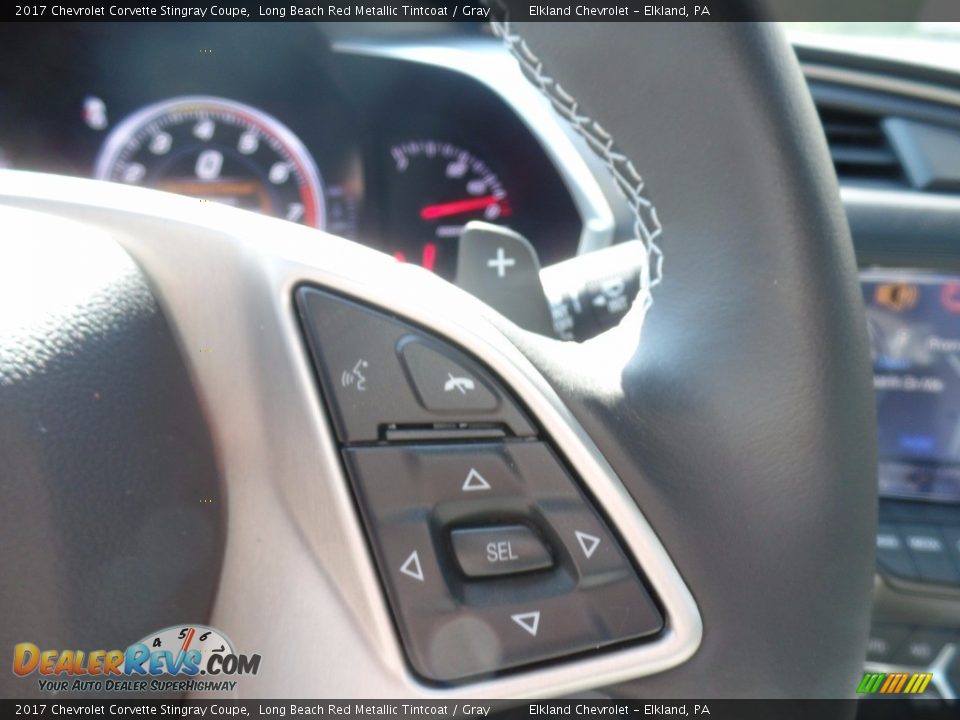 2017 Chevrolet Corvette Stingray Coupe Long Beach Red Metallic Tintcoat / Gray Photo #28