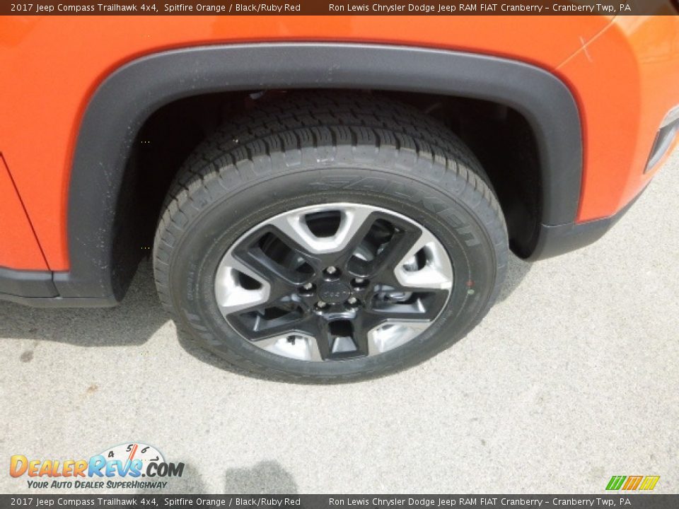 2017 Jeep Compass Trailhawk 4x4 Spitfire Orange / Black/Ruby Red Photo #9