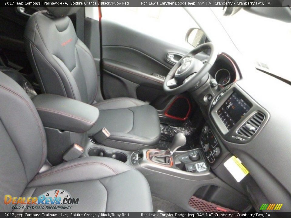 2017 Jeep Compass Trailhawk 4x4 Spitfire Orange / Black/Ruby Red Photo #10