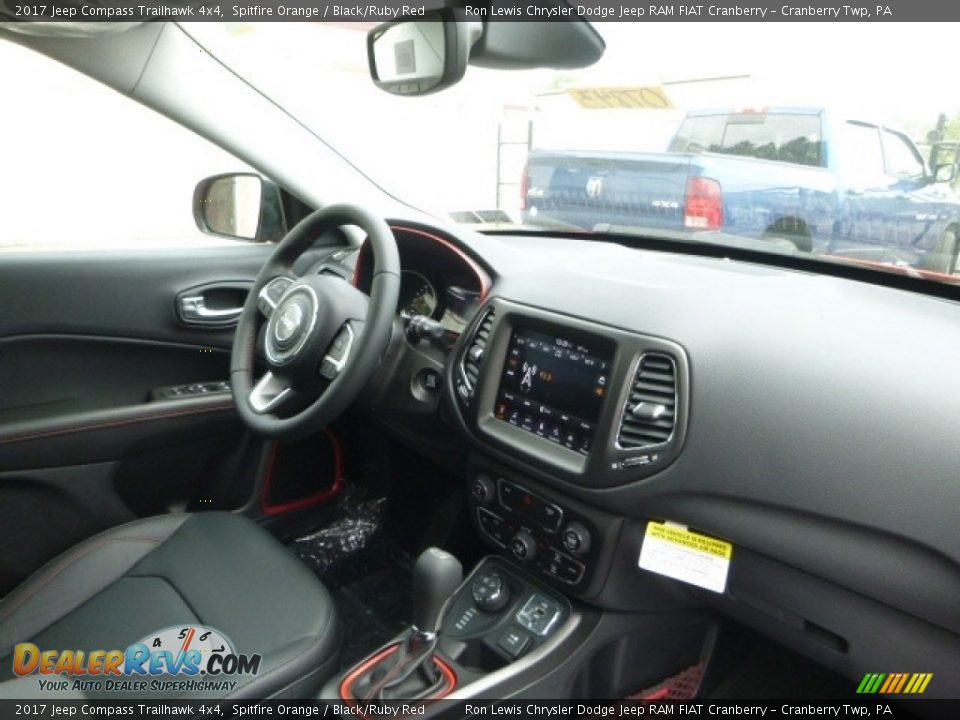 2017 Jeep Compass Trailhawk 4x4 Spitfire Orange / Black/Ruby Red Photo #11
