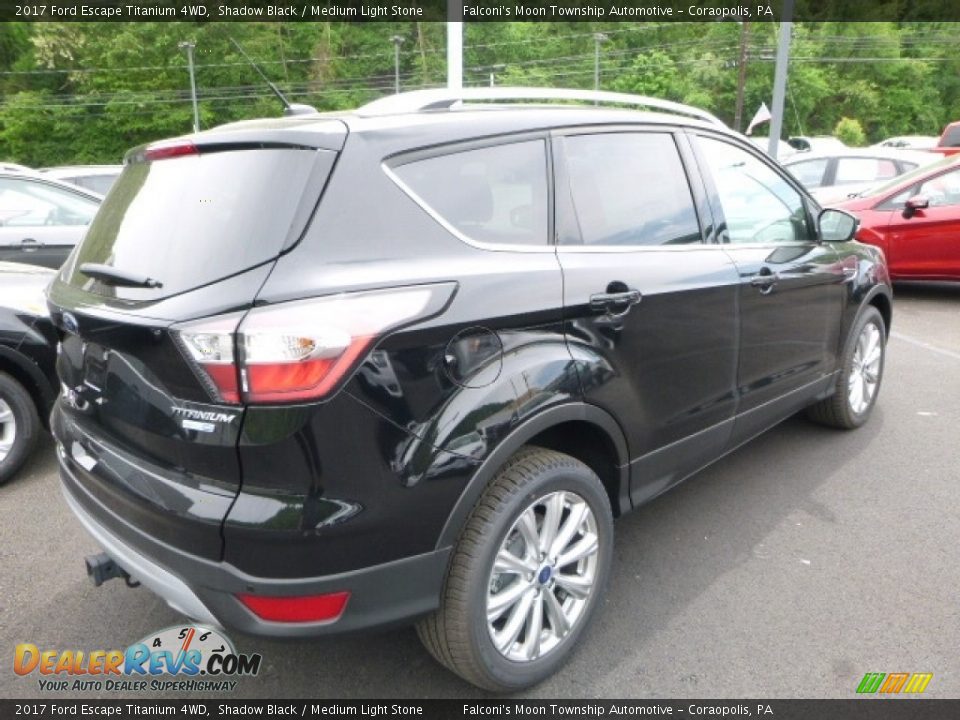 2017 Ford Escape Titanium 4WD Shadow Black / Medium Light Stone Photo #2