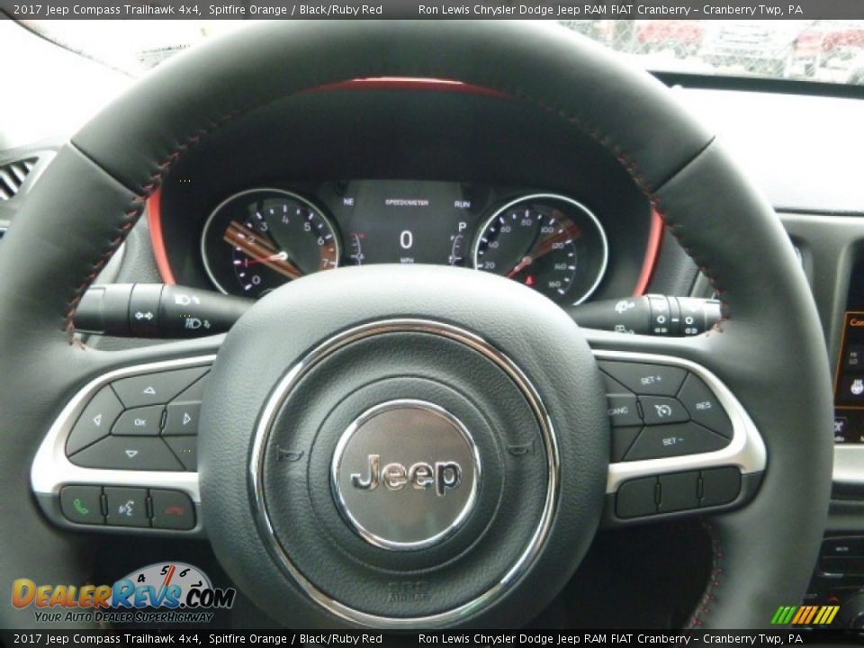 2017 Jeep Compass Trailhawk 4x4 Spitfire Orange / Black/Ruby Red Photo #20