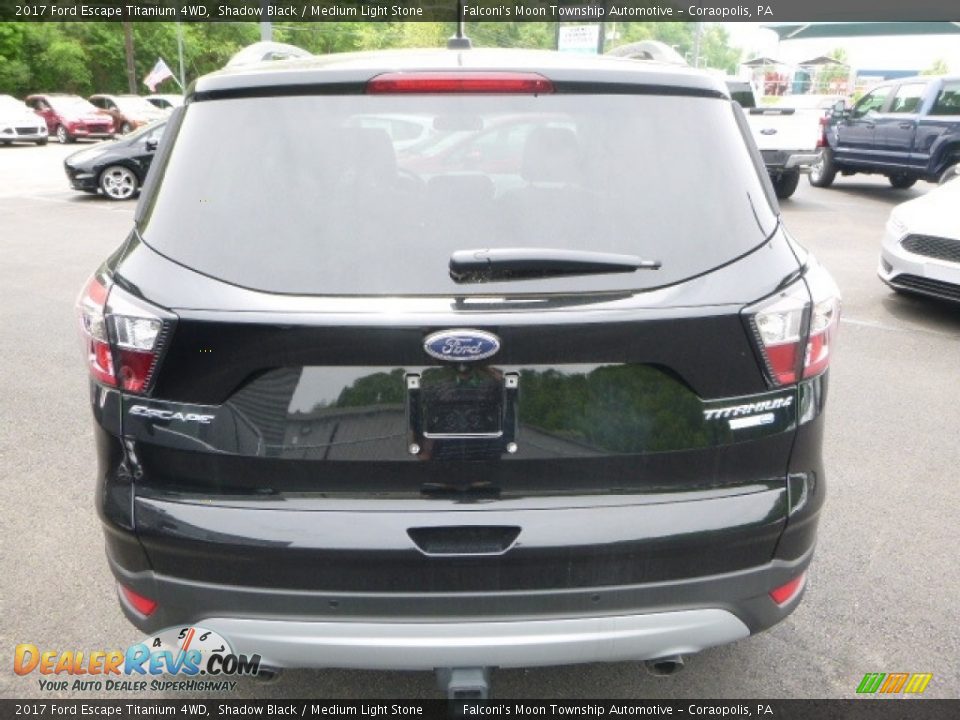 2017 Ford Escape Titanium 4WD Shadow Black / Medium Light Stone Photo #6