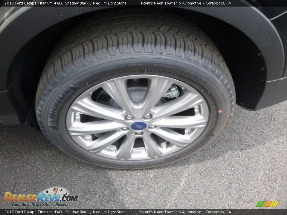 2017 Ford Escape Titanium 4WD Shadow Black / Medium Light Stone Photo #7