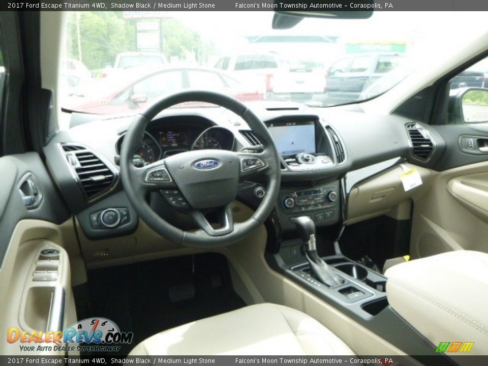 2017 Ford Escape Titanium 4WD Shadow Black / Medium Light Stone Photo #9