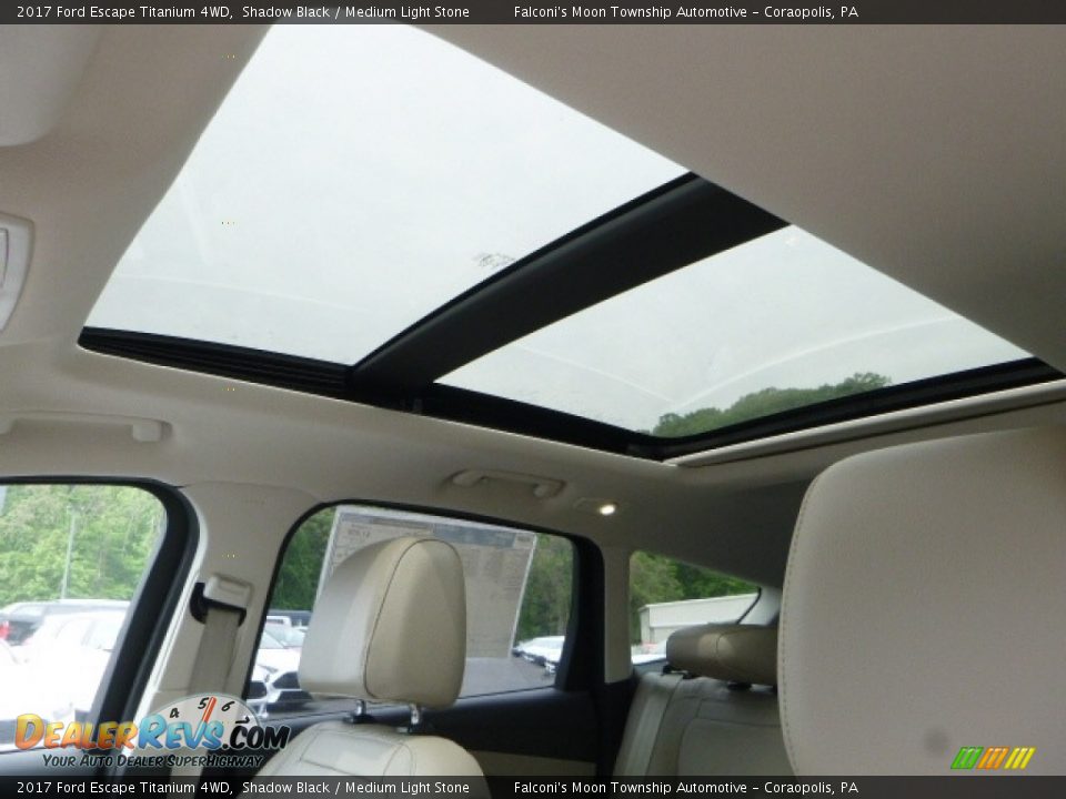 2017 Ford Escape Titanium 4WD Shadow Black / Medium Light Stone Photo #12