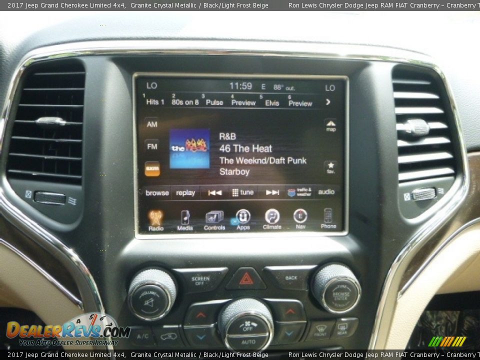 2017 Jeep Grand Cherokee Limited 4x4 Granite Crystal Metallic / Black/Light Frost Beige Photo #15